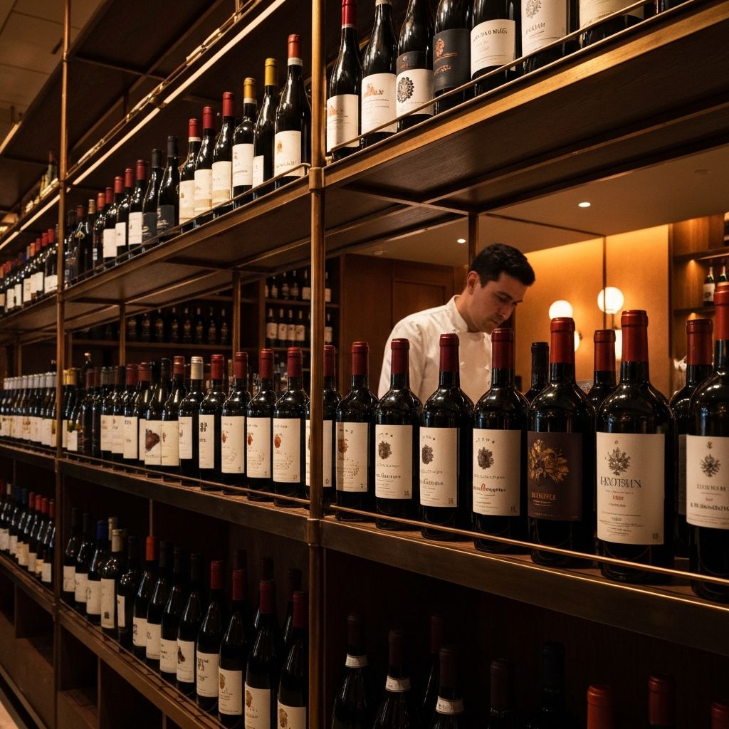 Restaurant wine display